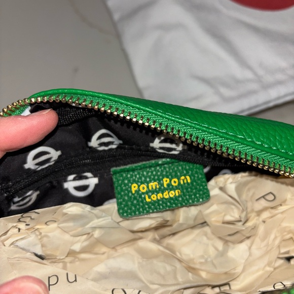 Pom Pom London Original Bag District Line Green houndstooth strap keychain NWT - Picture 7 of 11